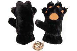 AffeGifts Guantes Garra de Gato, Terciopelo Cálido Guantes de Felpa Esponjoso Guantes Kawaii Guantes Gato Kawaii Guantes Peludos Guantes de Invierno Mujer Adecuado para Mujeres y Niñas