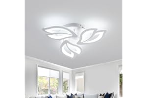 Comely Plafoniera Soffitto, 40W Lampada da Soffitto LED, 3 Teste Petali Lampadari LED Moderno 4500LM Per Soggiorno, Camera da Letto, Corridoi, Bianco Freddo 6500k