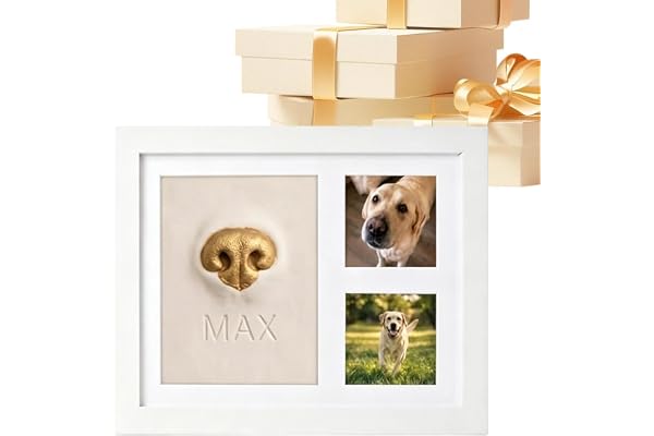 Hundtassavtryck ram klart påminnelseavtryck lufttorkande | Tassavtryck lera avtryck souvenir för hemmet studio vardagsrum sov