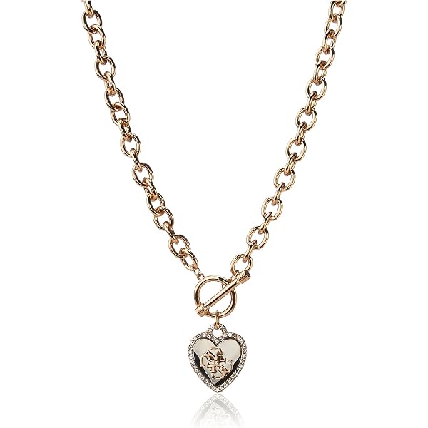 GUESS Collana Donna A Cuore Con Cristalli - Oro, Modello In My Heart JUBN04494JWYGT-U - 3