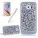 Produktbild Girlyard Silikon Glitzer Hülle für Samsung S6, Luxus Variable Farbe Pailletten Muster Shinning Case Weiche TPU Bling Backcover Ultra Dünn Flexibel Rubber Etui und Anti Rutsch Kratzfeste Schutzhülle für Samsung Galaxy S6 - Silber