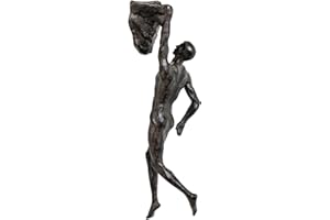 Carousel Home and Gifts Atemberaubende Harz-Skulptur Klettermann Wandkunst ~ Hängende Dekoration Gerade Beine