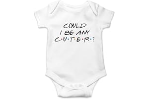 SMARTYPANTS 'Can I Be Any Cuter? Babygrow - Cute Friends Themed Tv Show Odzież dziecięca Dzień Matki Dzień Ojca Baby Shower Urocze body niemowlęce Wygodny prezent Prezent