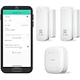 YoLink SpeakerHub & Two Door Sensors Smart Home Starter Kit – Audio Hub Plays Tones/Sounds, Spoken Messages, LoRa-Powered ¼ Mile Range, WiFi Required
