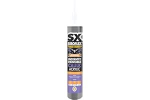 SIROFLEX SX White Instantly Paintable Caulk Acrylic - Instantly Over Paintable With Water & Sythetic Based Paints - Reduces Craze Cracking - Sealing Gaps & Cracks - Interior Use - 310ml