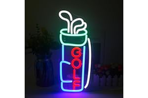 LUCUNSTAR Golf Neon Sign for Wall Decor, Golf Neon Lights Signs, Creative LED Light up Sign with USB Powered for Golf Club, Office, Wall Hang Decor