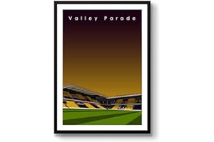HOME GROUND GroundDesigns Bradford City AFC Football Gift Valley Parade Stadium Art Print