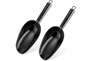 HaWare Paletta per ghiaccio in acciaio inox, set da 2 pezzi, colore nero