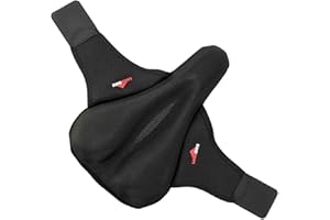 LuxoBike Gel Bike Seat Cover Padded Bicycle Seat Covers for Men – Comfort Extra Soft Padded Gel Bicycle Seat Pad – Spin Bike Seat Cushion Pads – Cycling, Spinning Class, Exercise Bike Stationary Cycle