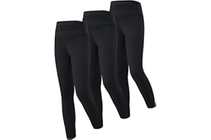 SEAUR Leggings lunghi da yoga, da ragazza, in tinta unita, aderenti, da corsa, 100 – 160 cm