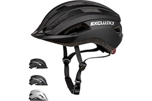 Exclusky Bike Helmet Men Women Cycle Helmet with Light Breathable MTB Mountain Bicycle Helmet for Adult Road Cycling Helmet 56-61cm
