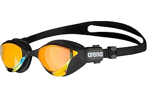 ARENA Cobra Tri Swipe Mirror Occhialini Triathlon Unisex Adulto, Occhialini Nuoto Piscina con Lenti a Specchio, Anti-Appannamento, Protezione UV, 3 Ponti Nasali Intercambiabili