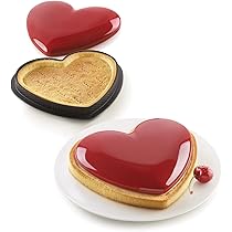 Chiyyak Stampo in silicone a forma di cuore, 8 cavità 3D, con cuore, antiaderente, per muffin, cioccolato, budini, budini, dolci