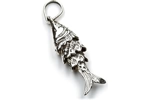Drachensilber Anhänger Fisch Schmuck Silber Kettenanhänger Backfisch Silberschmuck Silberanhänger Mädchen Gothic