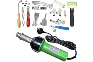 Beyondlife 1600W Hot Air Plastic Welder Heating Gun PVC Vinyl Flooring Welding Tool Hot Gas Pistol Kit, with Various Welding Accessories