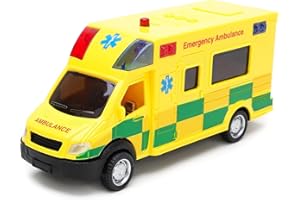 Toyland® Ambulanza giocattolo di emergenza con luce e suono, scala 1:40, veicolo da gioco, età 3+