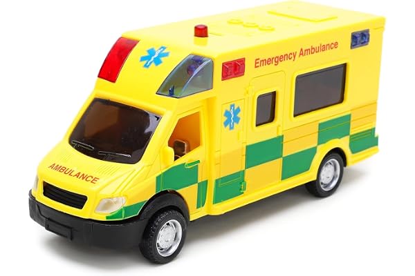 Toyland® Jouet d'ambulance d'urgence avec lumière et son – Échelle 1:40 – Véhicule de jeu – À partir de 3 ans