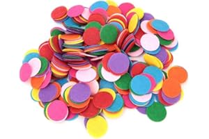 CIKONIELF Filzpads rund Filzkreise Filz Stoffpolster Applikationen für Bastelprojekte, Basteln, Dekorieren und Nähen(4 cm 200 Stück)