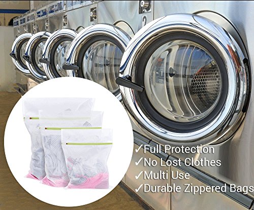Bramble – Wäschenetz, 6 Stück Wäschesack, Premium Qualität Wäschetasche, Wäschebeutel für Waschmaschine, Schutzbeutel aus Netzmaterial mit Reißverschluss in verschiedenen Größen - 7