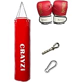120x35 B&uuml;y&uuml;k Boy Dolu Boks Kum Torbası Boks Eldiveni Set Askı Aparatı