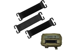 Amacoam Naszywki taktyczne miękkie mocowanie, przenośny hak i klamra z zapięciem na rzepy czarna nylonowa opaska taktyczna do plecaka taktycznego systemu miękkiej kamizelki taktycznej 3 szt, czarny, M