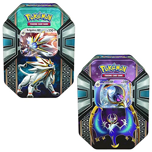 37% OFF on Pokemon TCG: Sun & Moon, Collector Tin Bundle Of Solgaleo &  Lunala on Amazon | PaisaWapas.com