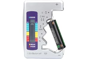 WALFRONT Cyfrowy Tester Baterii Sprawdzanie Naładowania Baterii Narzędzie do Testowania Pojemności Baterii do Baterii Guzikowych AA AAA 9V 1.5V