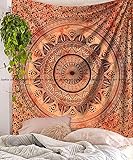 * Made in Indien, 100% Baumwolle, hergestellt & bedruckt in Indien. Größe - 213,4 x 218,4 cm. Ein schönes Beispiel der indischen Handwerkskunst.