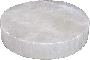 CRYSTALAGE Placa de carga de selenita, grande