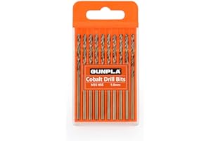 Gunpla Kobalt Bohrer Set 1mm 10-tlg. M35 HSS Cobalt Spiralbohrer Stahlbohrer Metallbohrer Eisenbohrer