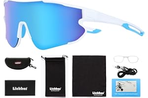 Liekkas Polarised Sports Sunglasses For Men Women Lightweight Running Cricket Cycling Glasses UV Protection