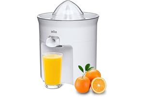 Braun TributeCollection CJ3050 - Exprimidor Eléctrico, 60 w, Sistema Antigoteo, Tapa Incluida, Apto para Lavavajillas, Blanco