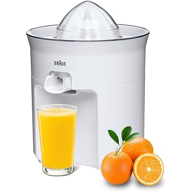 Jata JEEX1045 Elektrische citruspers met twee kegels, roestvrijstalen filter en afneembare tuit, eenvoudig schoon te maken, 600 W