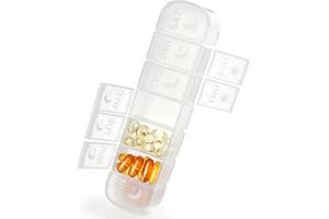 FHORAIN XL AM PM pillerorganisatör, veckovis 7 dagars pillerlåda, blekningsbeständig, 2 gånger om dagen, dubbelsidig med 14 extra stora fack, för vitaminer, fiskolja, kosttillskott, gummies
