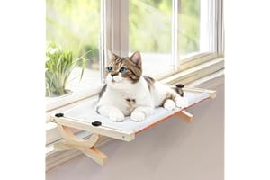 Pawtasy Cat Window Hammock Cat Bed Window Perch for Cats Hanging Cat Perches Window Sill Extender Bedsides Seat 47.5cm x 42cm