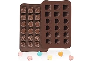 SUNXBUK Stampo Silicone Cioccolato 2 Pezzi,Stampo Tavoletta Cioccolato,Stampo Cioccolato Profondo,Stampo Tavoletta Cioccolato Silicone,per Cioccolato,Caramelle, Pistacchi Cioccolato