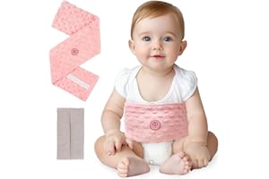 Comfheat Koliken und Gas Relief für Neugeborene und Kleinkinder, beheizte Tummy Wrap, Baby-Gürtel mit beruhigender Wärme, natürliche Hilfe für Magenverstimmung in Babys Kleinkinder, 0-3 Jahre (Rosa)