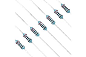 YOKIVE 100pcs 2.2K Ohm Resistor, 1/4W (0.25W) Metal Film Fixed Resistor, Tolerance +/-1% Resistors, ROHS Certificated