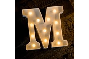 SpirWoRchlan LED Alphabet Letter Lights Light Up Warm White Night Light Plastic Letters Numbers Standing for Home Party Bar Wedding Festival Birthday Decorations Xmas Gifts