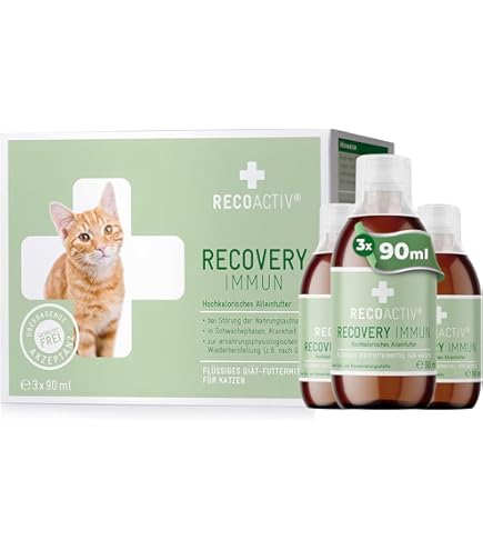 Royal Canin Veterinary Diet Recovery Liquid Adult Dog and Cat Food, 3 x 200  ml, Increased Energy Content, Full Liquid Food, Allows Tube Feeding :  Amazon.de: Pet Supplies