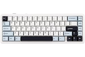 EPOMAKER x Aula F65 Tastiera Meccanica Wireless, Guarnizione per Tastiera da Gioco Personalizzata con Hot-Swap, RGB, Bluetooth/2,4 GHz/USB-C, Pre-lubed Linear Switches (Light Blue, Reaper Switch)