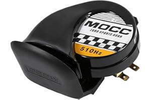 115DB 510Hz Snail Siren Horn Speeker Waterproof, 12V 3.5A High Low Sound Electric Snail Horn, Keenso Universal Mini Loud Electronic Air Horn for Motorcycle Auto Car Scooter trumpet