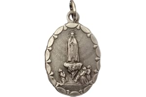 I G J MEDAGLIA OVALE DELLA MADONNA DI FATIMA - LE MEDAGLIE DEI SANTI PATRONI