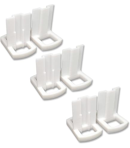 Guide De Porte De Poche Blanc - Lot De 2 - 1-1/8 Pouce - Plastique