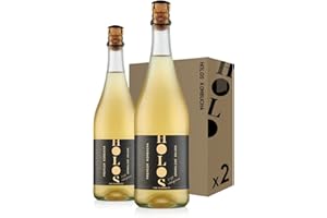 HOLOS Sparkling Oolong Kombucha with Elderflower 2 x 750ml bottles | Premium soft-drink, authentic small-batch hand-crafted brew, all-natural ingredients