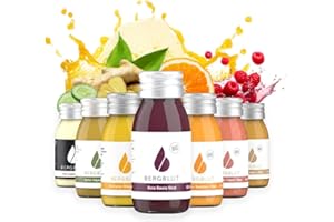‎BERGBLUT Bergblut Ingwer Shot Mix Box | 7 x 60 ml Bio Shots in verschiedenen Sorten | Ohne Zusatzstoffe | Ingwershot Vegan & 100 % natürlich | Ideal als Geschenk & Adventskalender Befüllung