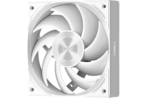 PCCOOLER F5 R120 Ventilateurs de boîtier, 120mm PWM 4 broches FDB Fan, ventilateur de boîtier PC en chaîne Daisy de 2200 RPM, ventilateur de boîtier PC à 3 modes 86 CFM 3.2 mmH2O, blanc - 1 pack