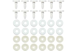 TOAOB THE ONE AND ONLY BABY TOAOB - Set di 20 articolazioni di peluche articolate in plastica bianca, 25 mm, per animali, guarnizioni e rondelle rotonde, per bambola, braccia, gambe membri, teste