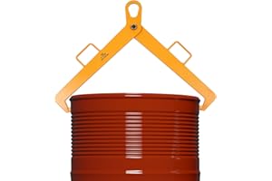 CUCUMMOO Vertikale Fassklammer, Gelb Fasshebezange, Ölfasshebezange,Max. Tragfähigkeit: 0.6T/1322.77lbs kann zum Transport von Kunststofffässern Metallfässern Edelstahlfässern zylindrischen