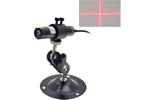LASERLANDS Bright Red Light Cross Module Focusable Locator Generator Placement Position Guide for Screen Printing Heat Press Wood Print Cloth Fabric Alignment 638nm 16mm
